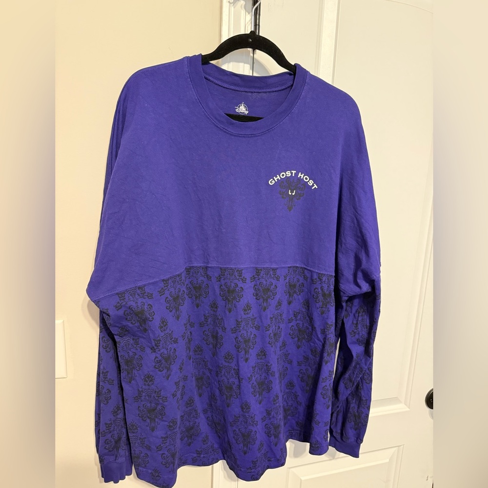 Disney Purple Ghost Host Long Sleeve Top